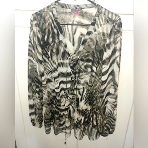 Vince Camuto Zebra Print Blouse